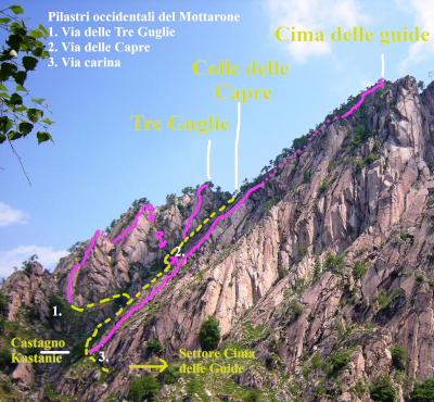 vie carina tre guglie monte